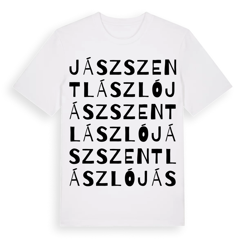 Jászszentlászló ordlek t-shirt – White, i miljö