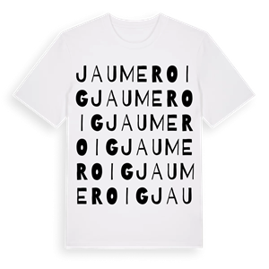 Jaume Roig ordlek t-shirt – ekologisk bomull t-shirt från Pinshirt
