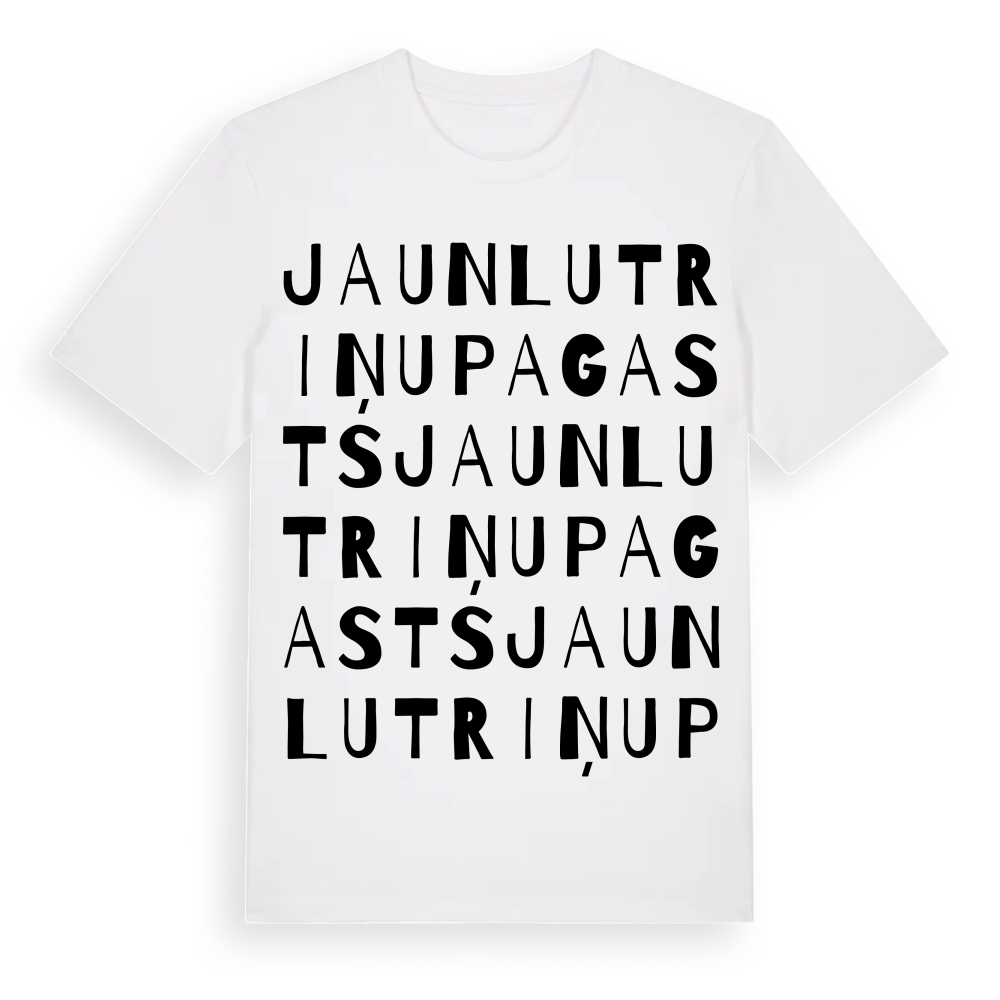 Jaunlutriņu pagasts ordlek t-shirt – White, i miljö