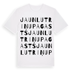 Jaunlutriņu pagasts ordlek t-shirt – ekologisk bomull t-shirt från Pinshirt