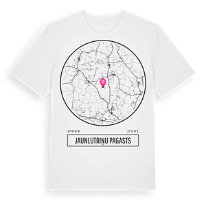 Jaunlutriņu pagasts t-shirt – ekologisk bomull t-shirt från Pinshirt