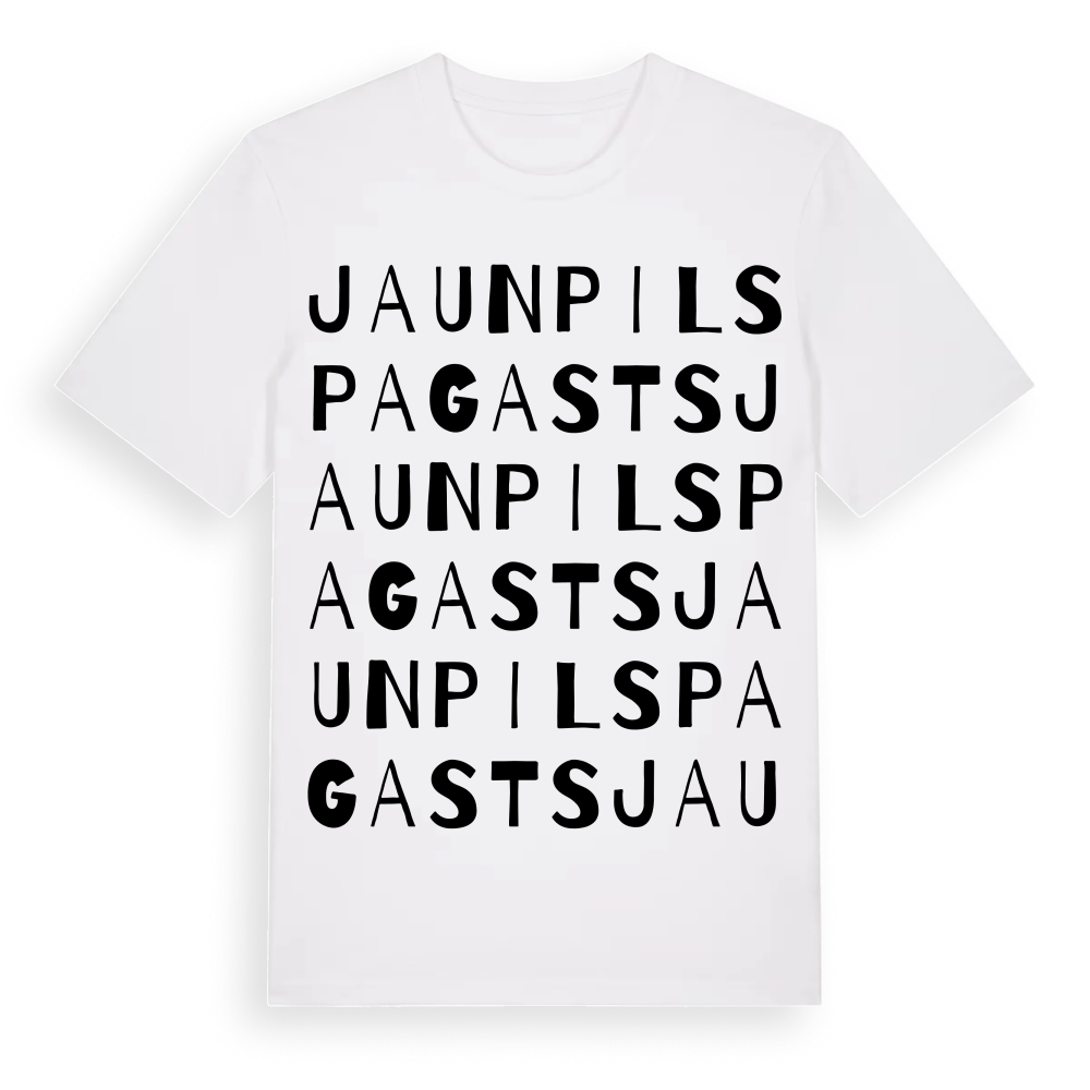 Jaunpils pagasts ordlek t-shirt – White, i miljö