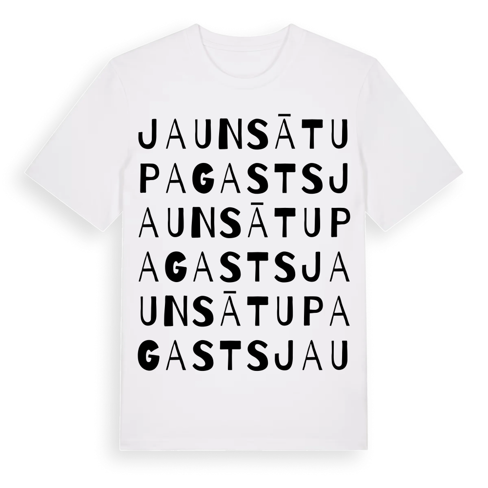 Jaunsātu pagasts ordlek t-shirt – White, i miljö