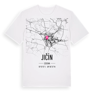 Jičín karta t-shirt – ekologisk bomull t-shirt från Pinshirt