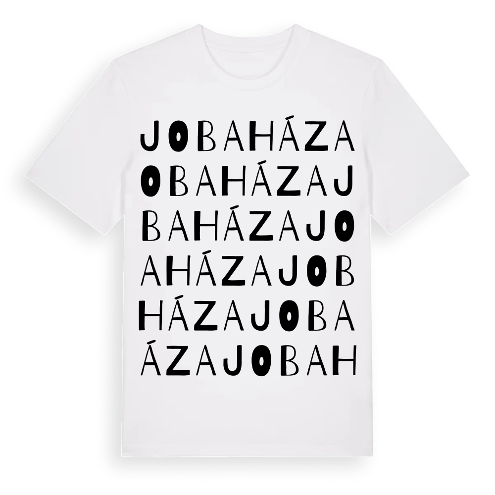 Jobaháza ordlek t-shirt – White, i miljö