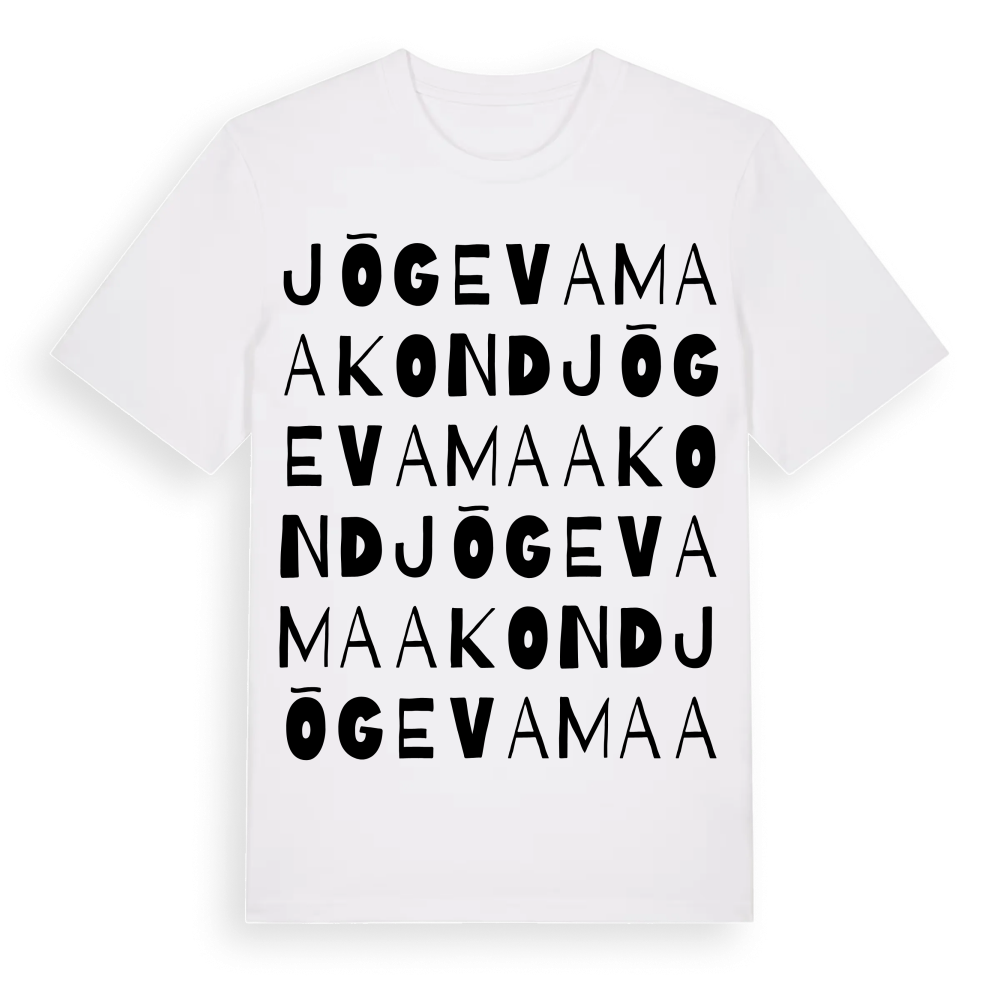 Jõgeva maakond ordlek t-shirt – White, i miljö