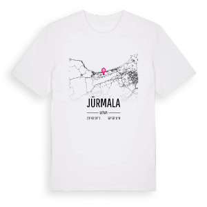 Jūrmala karta t-shirt – ekologisk bomull t-shirt från Pinshirt