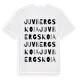 White t-shirt med Juvbergskoia ordlek t-shirt