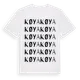 White t-shirt med Køya ordlek t-shirt
