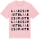 Pink Cotton t-shirt med Kaaresuvanto ordlek t-shirt