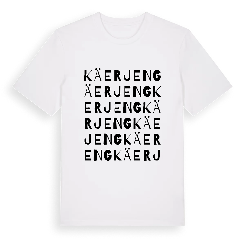 Käerjeng ordlek t-shirt – White, i miljö