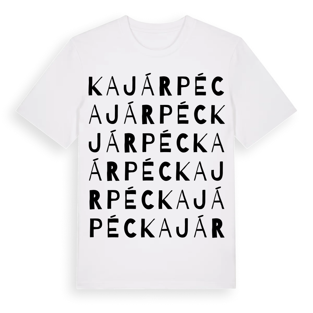 Kajárpéc ordlek t-shirt – White, i miljö