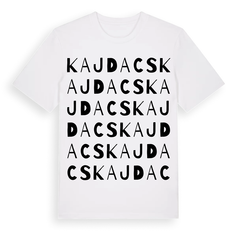 Kajdacs ordlek t-shirt – White, i miljö
