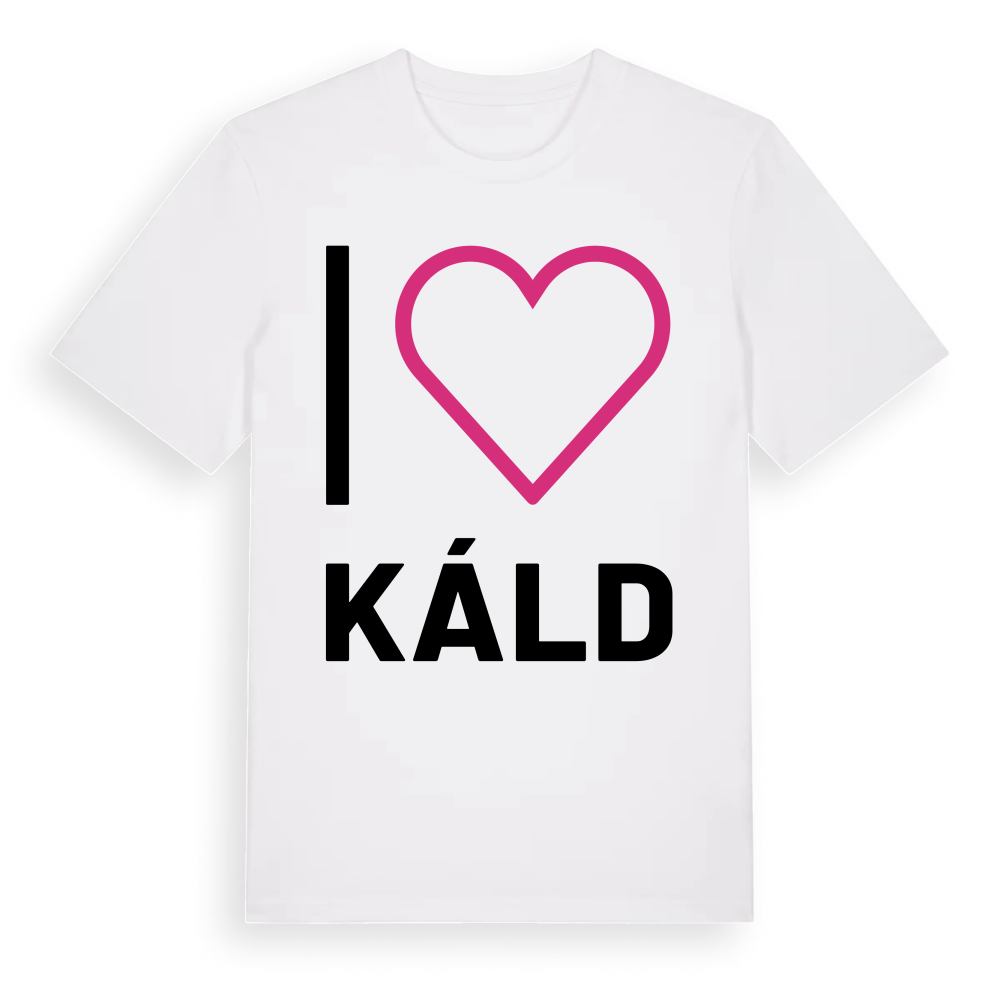 Jag älskar Káld t-shirt stort tryck – White, i miljö