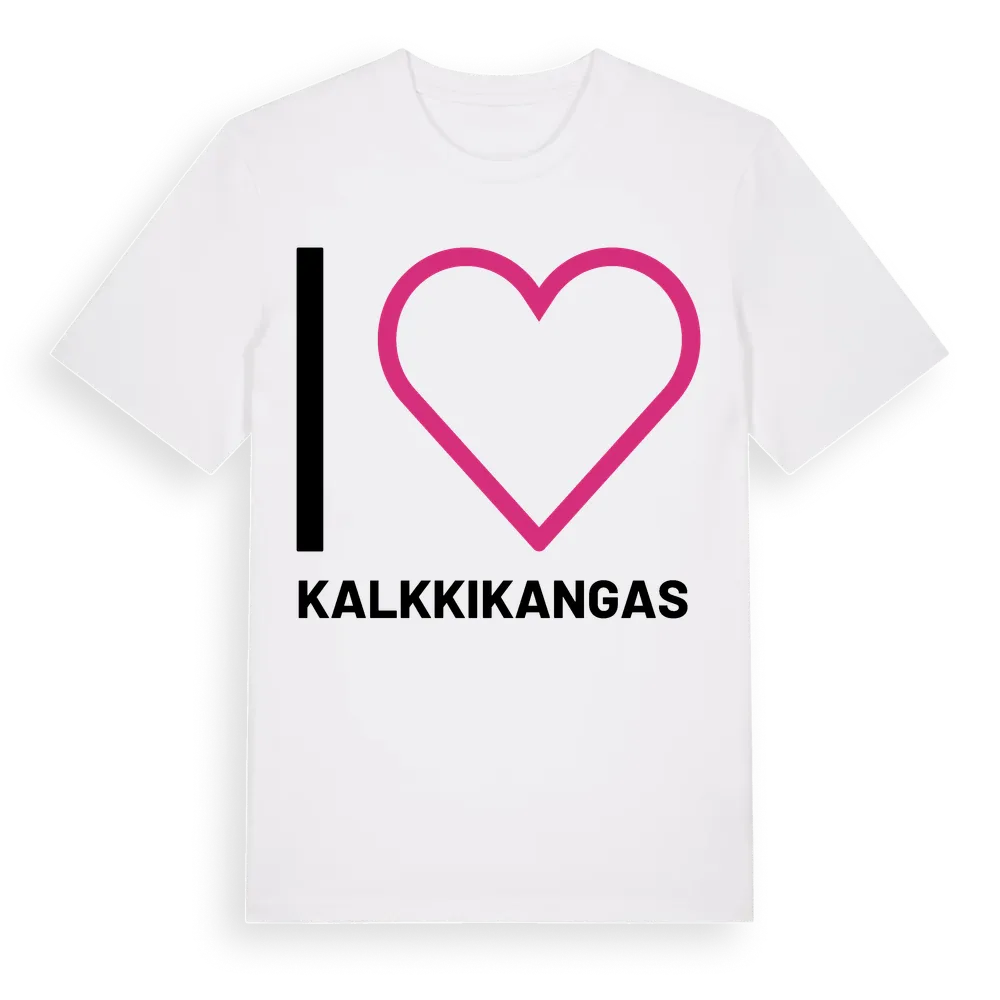 Jag älskar Kalkkikangas t-shirt stort tryck i miljö