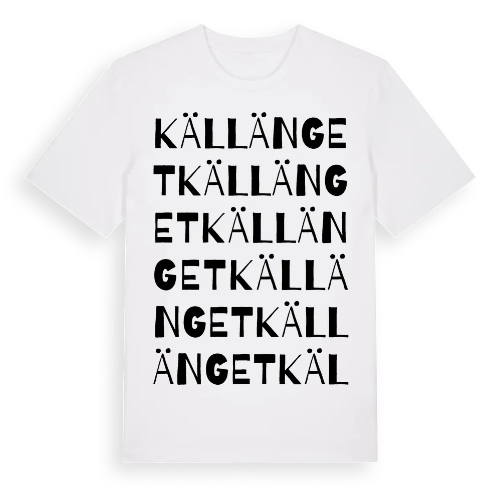 Källänget ordlek t-shirt i miljö