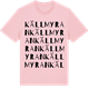 Pink Cotton t-shirt med Källmyran ordlek t-shirt