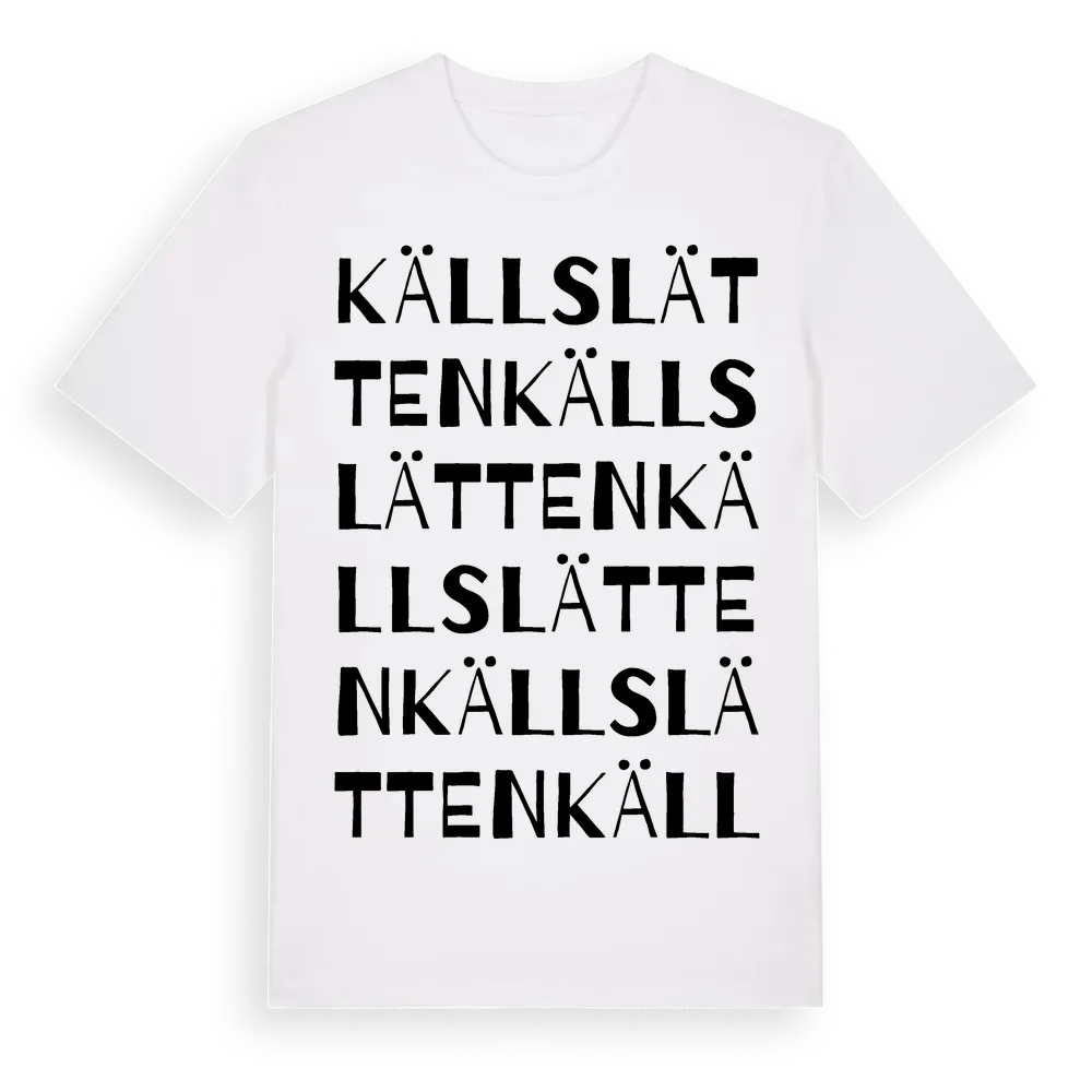 Källslätten ordlek t-shirt i miljö