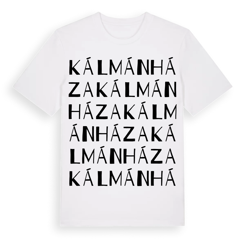 Kálmánháza ordlek t-shirt – White, i miljö