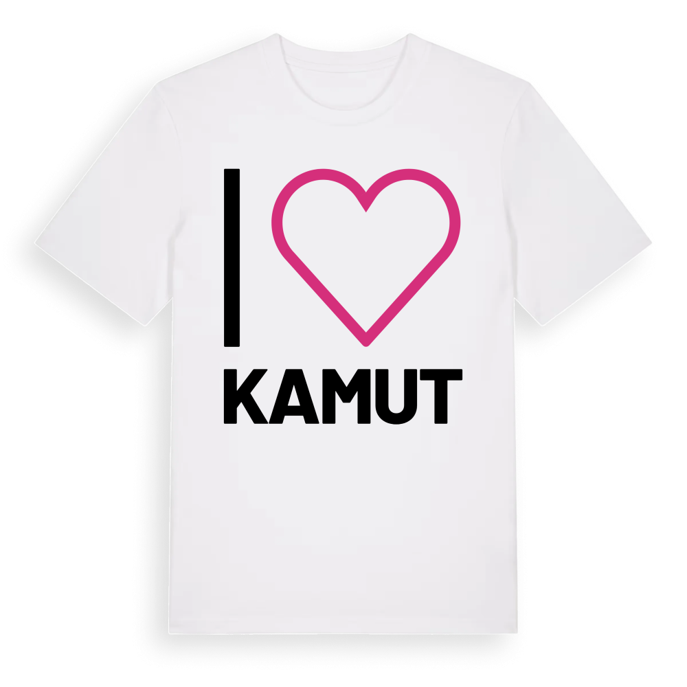 Jag älskar Kamut t-shirt stort tryck – White, i miljö