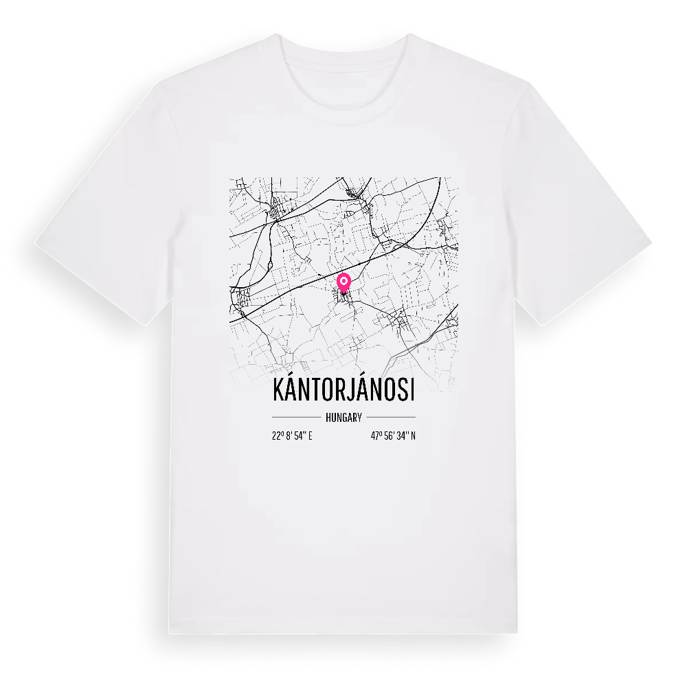 Kántorjánosi karta t-shirt – White, i miljö