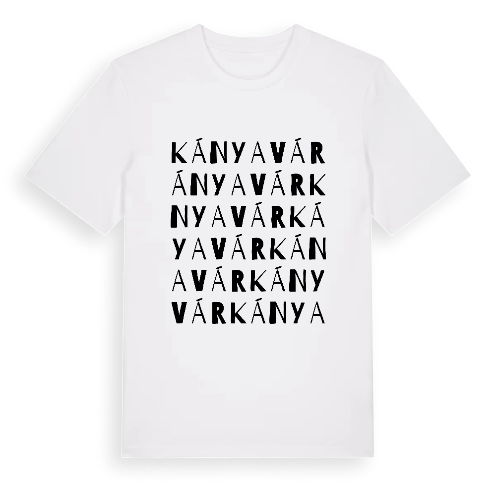 Kányavár ordlek t-shirt – White, i miljö