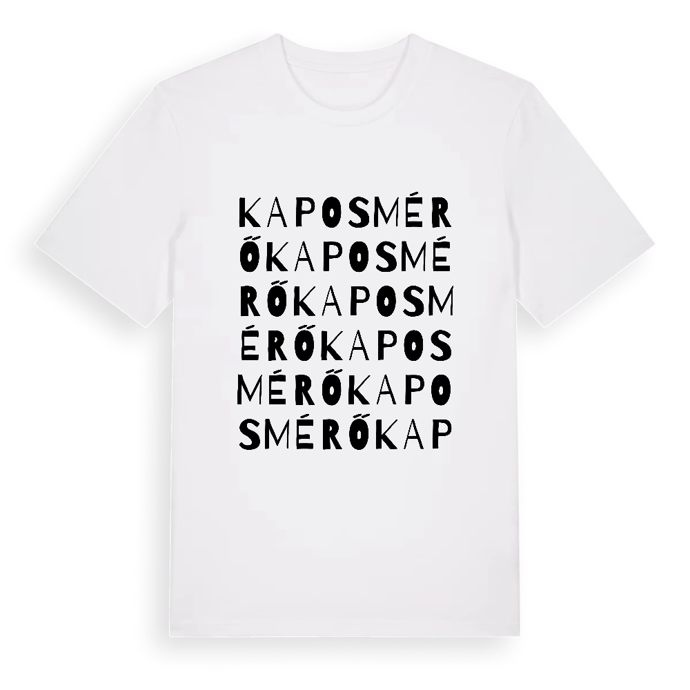 Kaposmérő ordlek t-shirt – White, i miljö