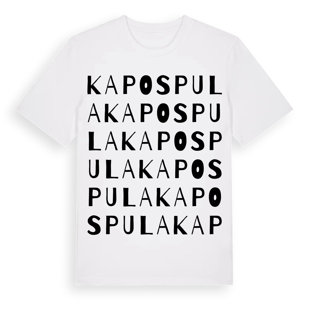 Kapospula ordlek t-shirt – White, i miljö