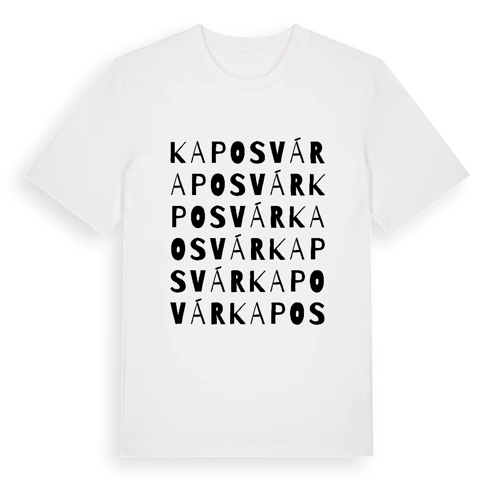 Kaposvár ordlek t-shirt – White, i miljö