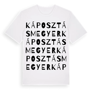 Káposztásmegyer ordlek t-shirt – ekologisk bomull t-shirt från Pinshirt