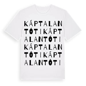 Káptalantóti ordlek t-shirt – ekologisk bomull t-shirt från Pinshirt