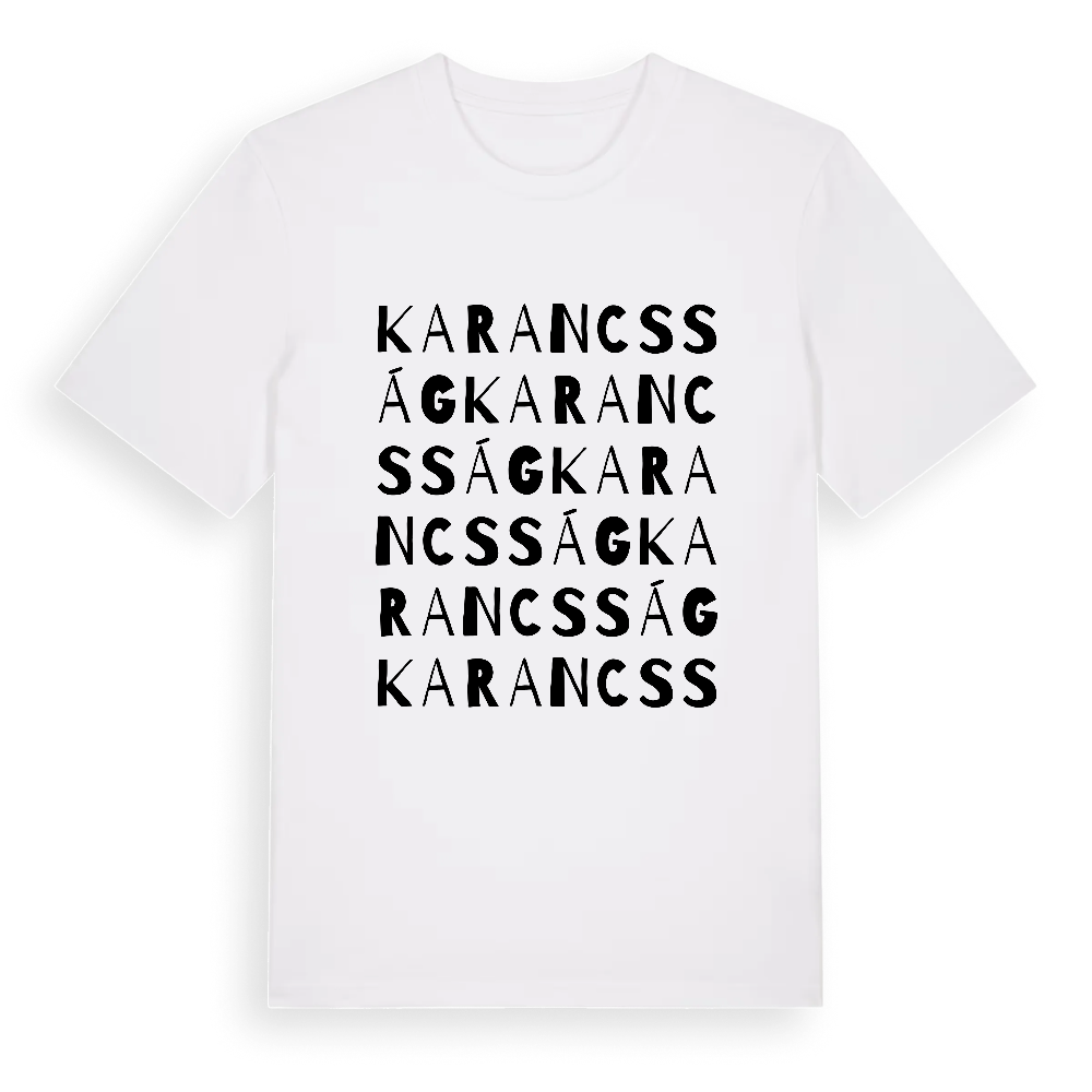 Karancsság ordlek t-shirt – White, i miljö