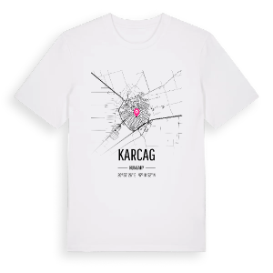 Karcag karta t-shirt – ekologisk bomull t-shirt från Pinshirt