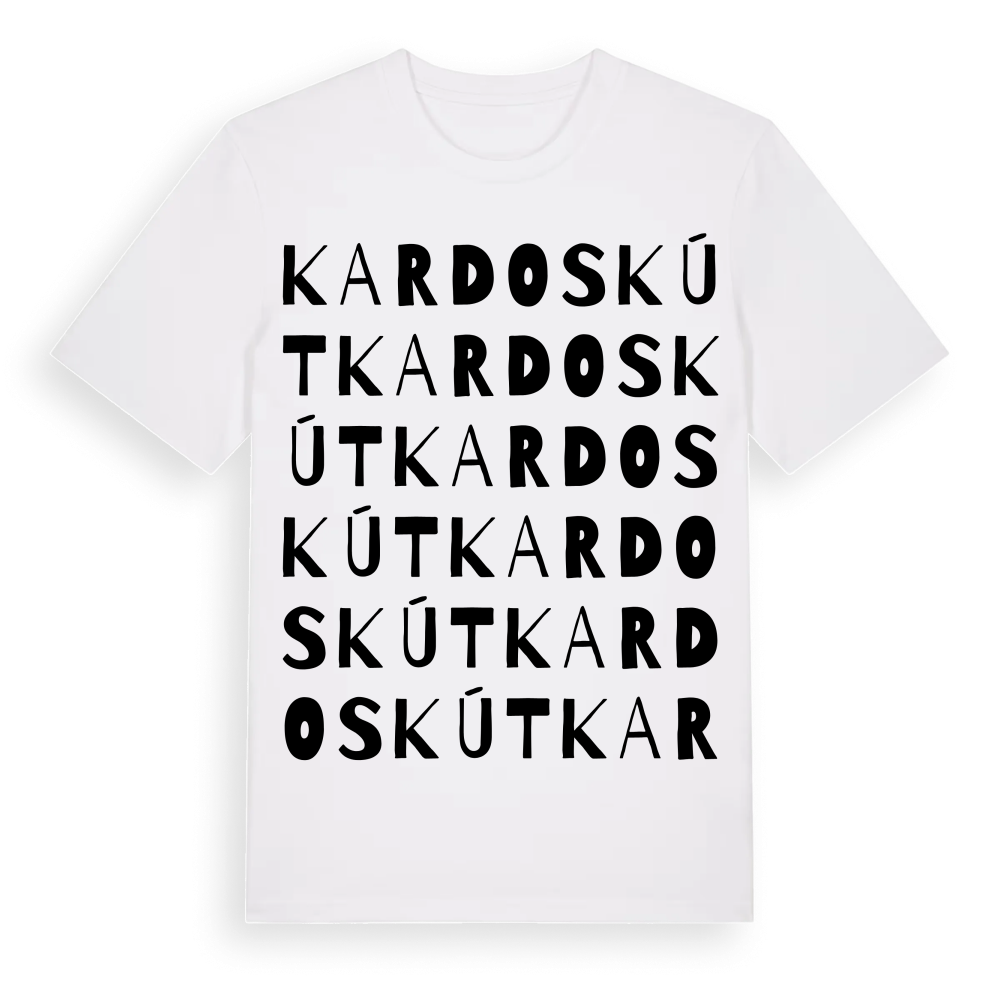 Kardoskút ordlek t-shirt – White, i miljö