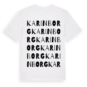Karinborg ordlek t-shirt – ekologisk bomull t-shirt från Pinshirt