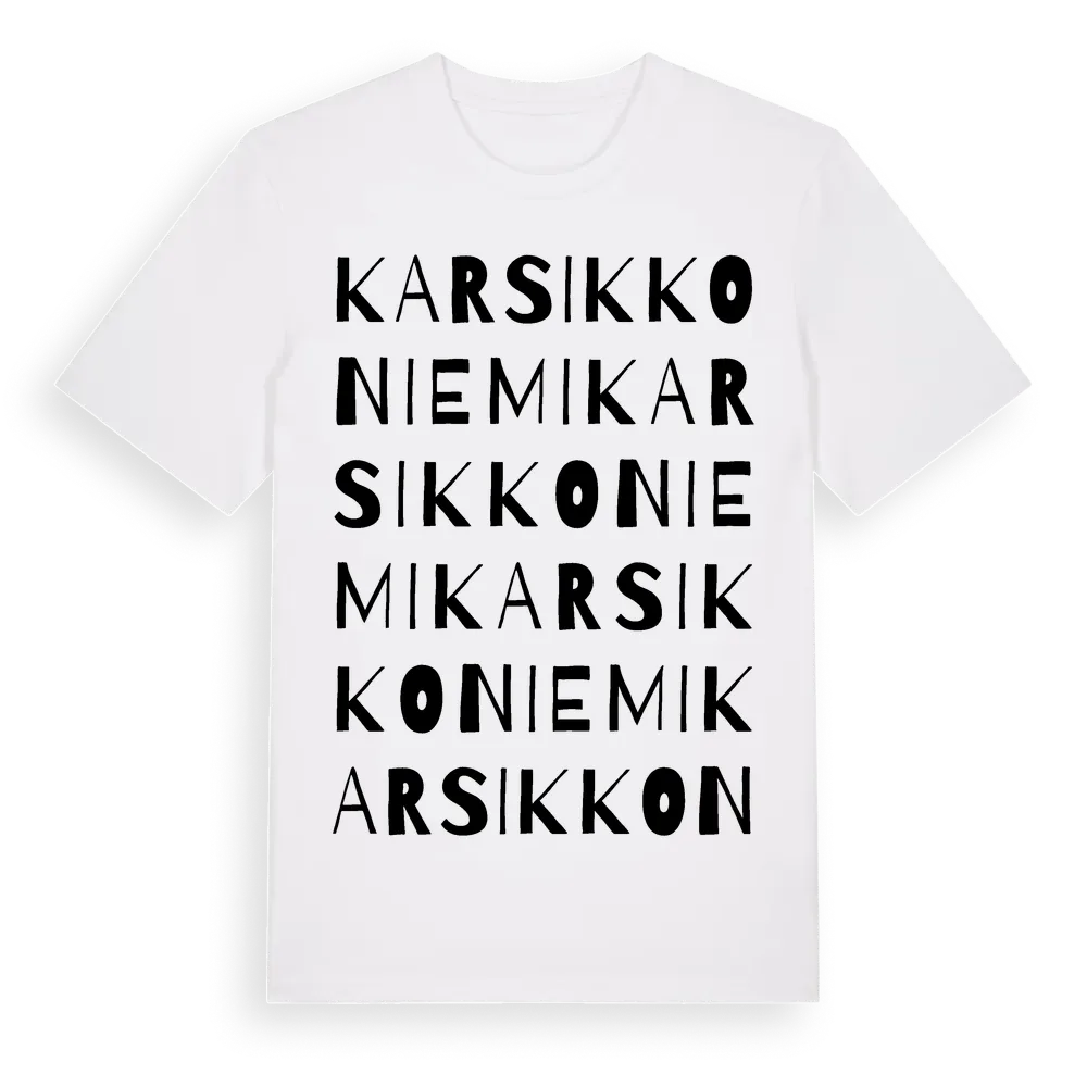 Karsikkoniemi ordlek t-shirt i miljö