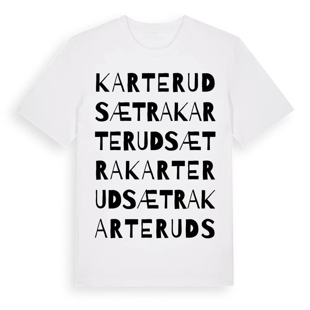 Karterudsætra ordlek t-shirt i miljö