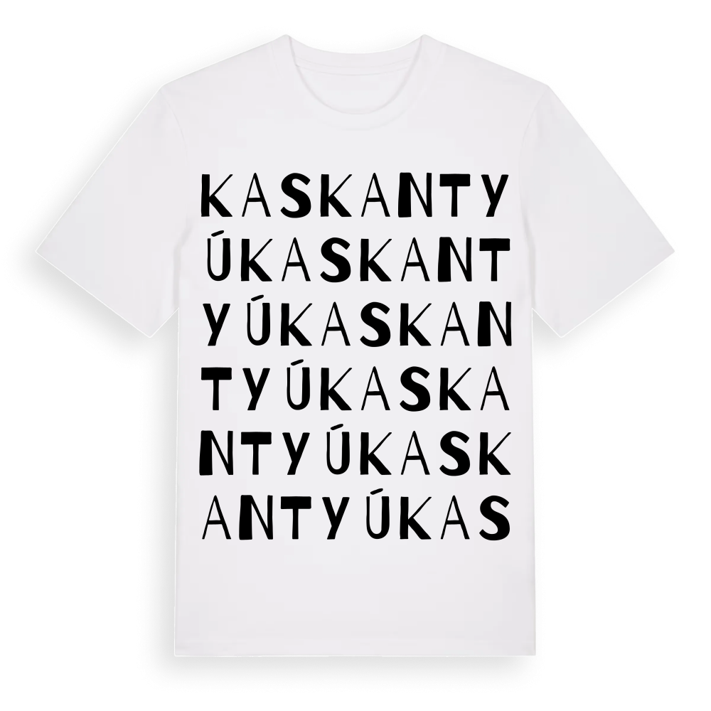 Kaskantyú ordlek t-shirt – White, i miljö