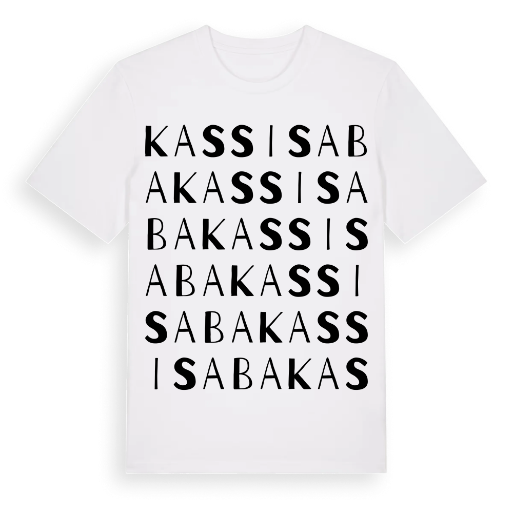 Kassisaba ordlek t-shirt – White, i miljö