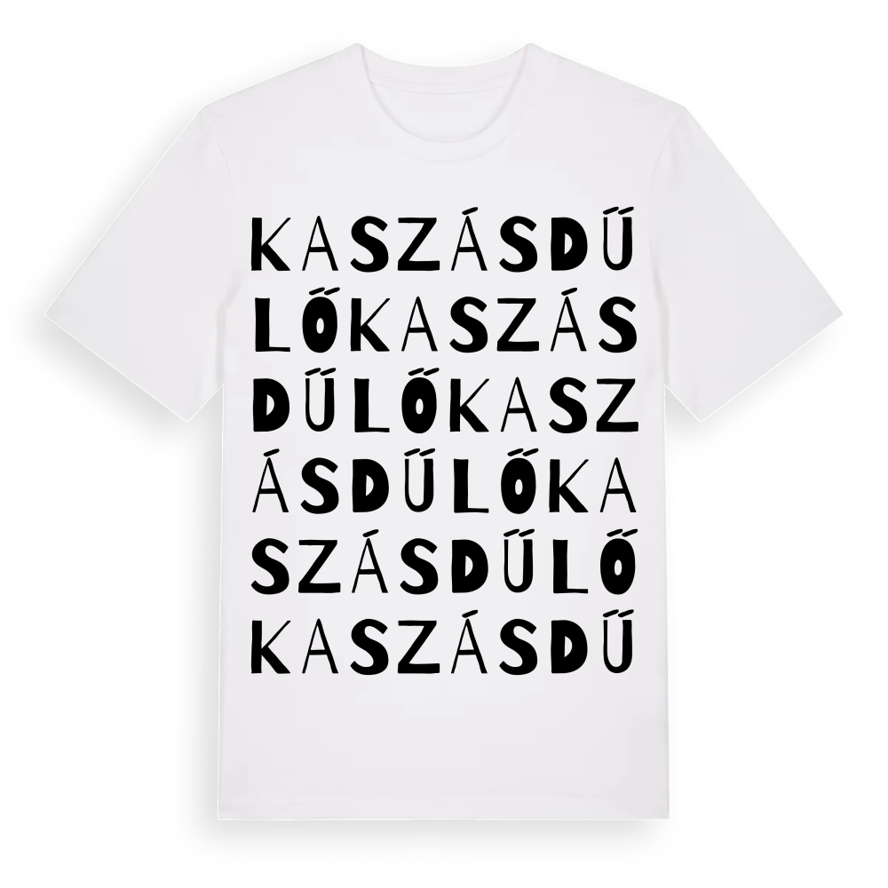Kaszásdűlő ordlek t-shirt – White, i miljö