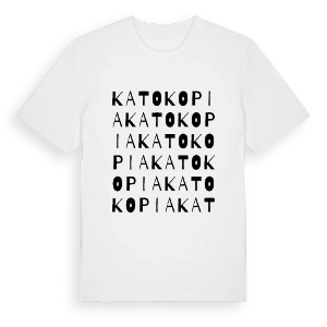 Katokopia ordlek t-shirt – ekologisk bomull t-shirt från Pinshirt