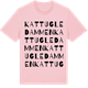Pink Cotton t-shirt med Kattugledammen ordlek t-shirt
