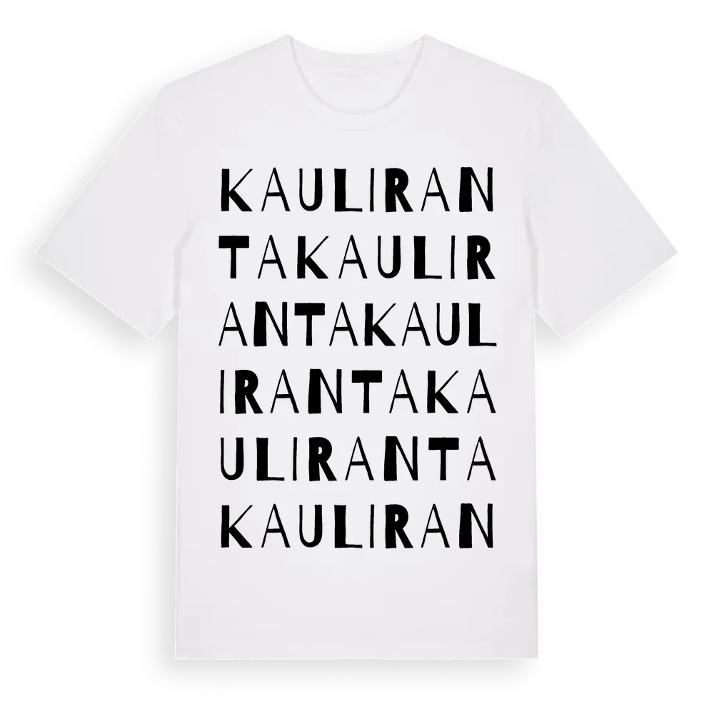 Kauliranta ordlek t-shirt i miljö