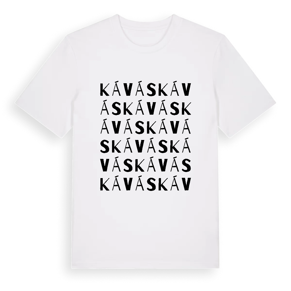 Kávás ordlek t-shirt – White, i miljö