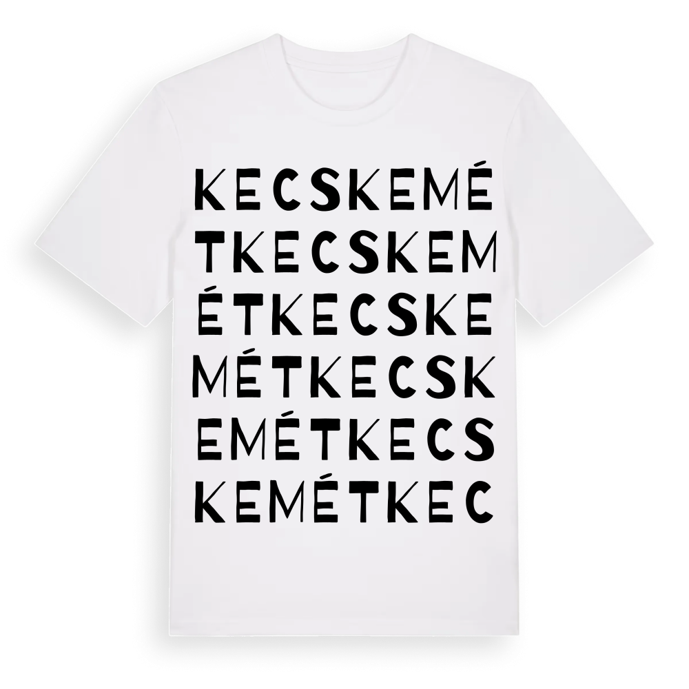 Kecskemét ordlek t-shirt – White, i miljö