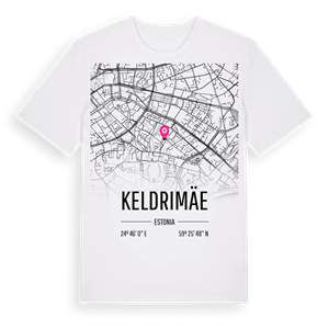 Keldrimäe karta t-shirt – ekologisk bomull t-shirt från Pinshirt