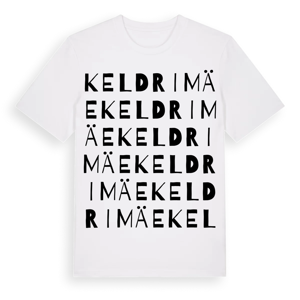 Keldrimäe ordlek t-shirt – White, i miljö