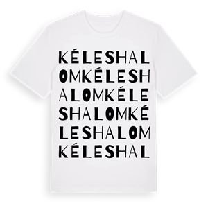 Kéleshalom ordlek t-shirt – ekologisk bomull t-shirt från Pinshirt