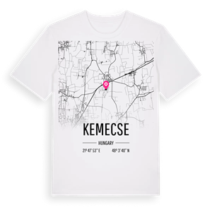 Kemecse karta t-shirt – ekologisk bomull t-shirt från Pinshirt
