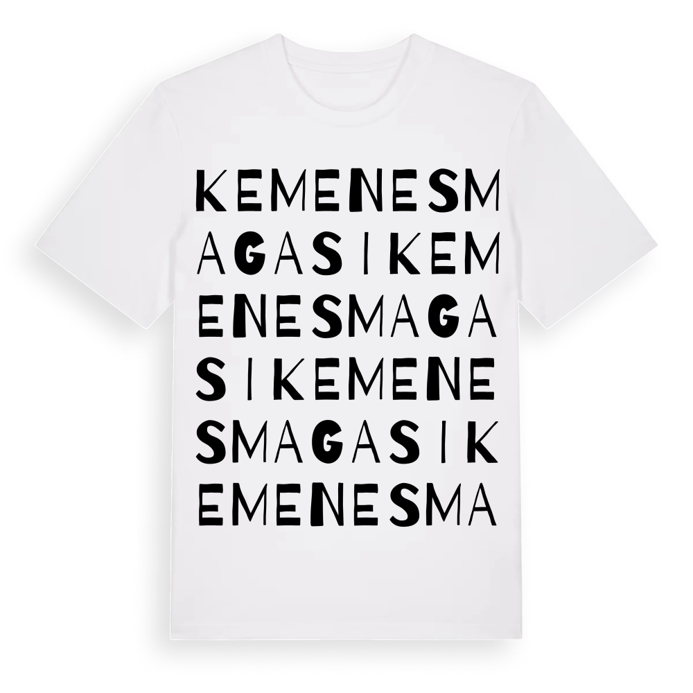 Kemenesmagasi ordlek t-shirt – White, i miljö